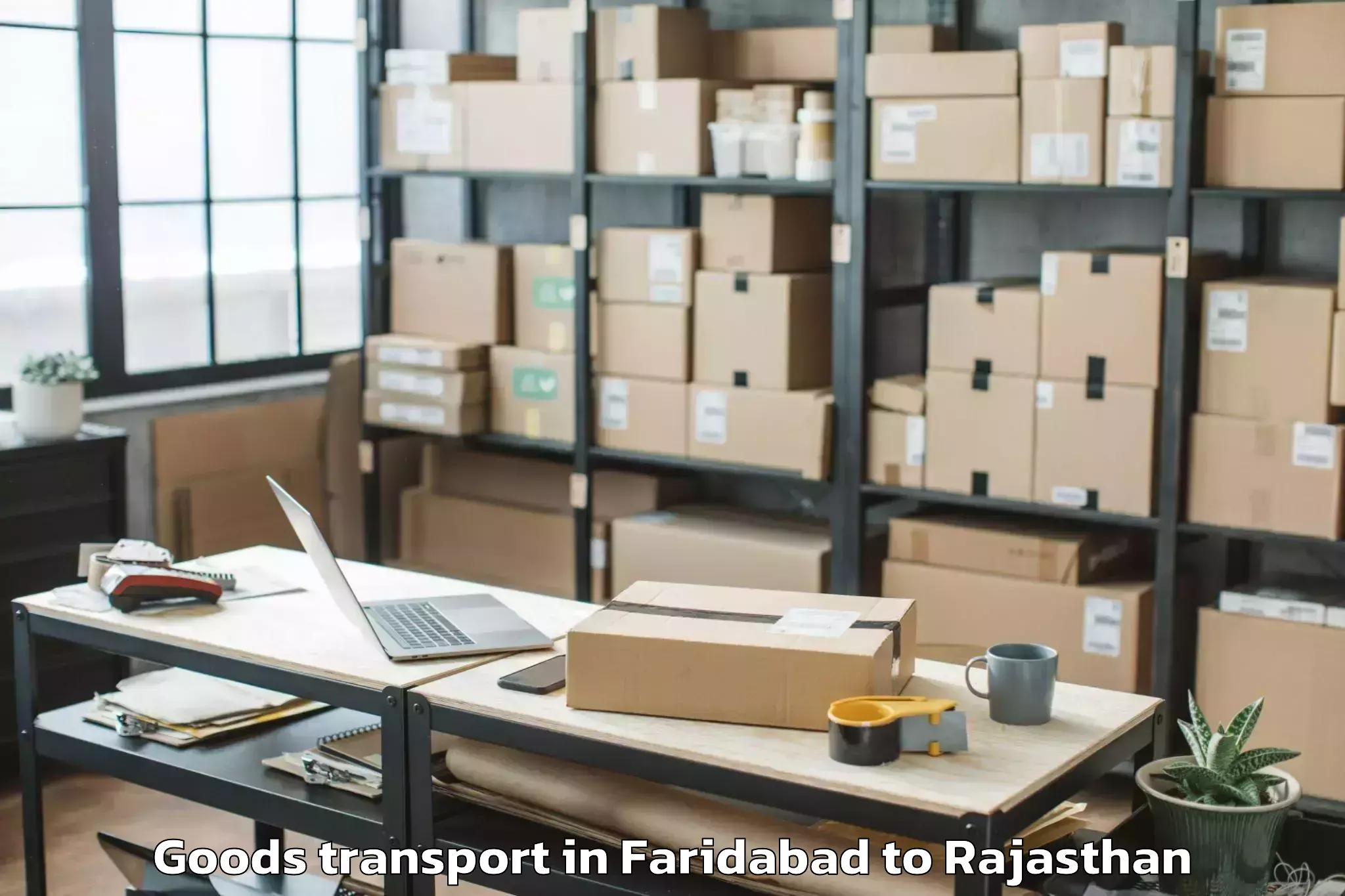 Book Faridabad to Amet Goods Transport Online